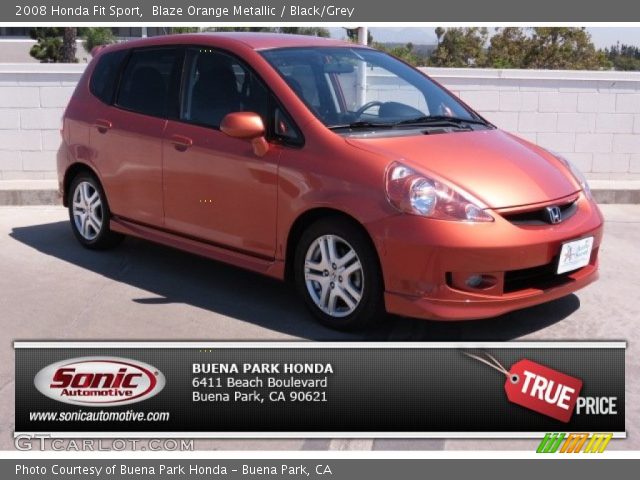 2008 Honda Fit Sport in Blaze Orange Metallic