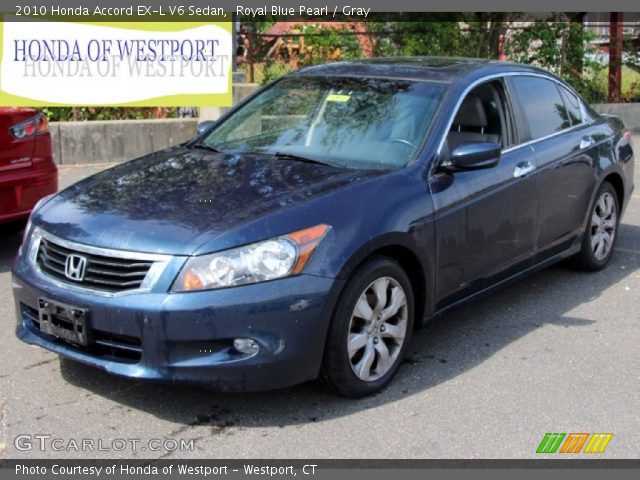 2010 Honda Accord EX-L V6 Sedan in Royal Blue Pearl