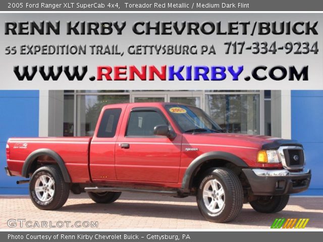 2005 Ford Ranger XLT SuperCab 4x4 in Toreador Red Metallic