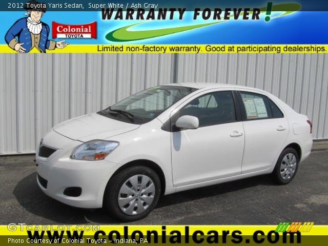 2012 Toyota Yaris Sedan in Super White