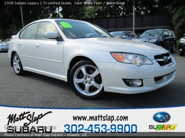 2008 Subaru Legacy 2.5i Limited Sedan in Satin White Pearl
