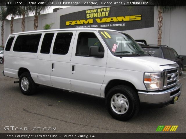 2010 Ford E Series Van E350 XLT Passenger Extended in Oxford White