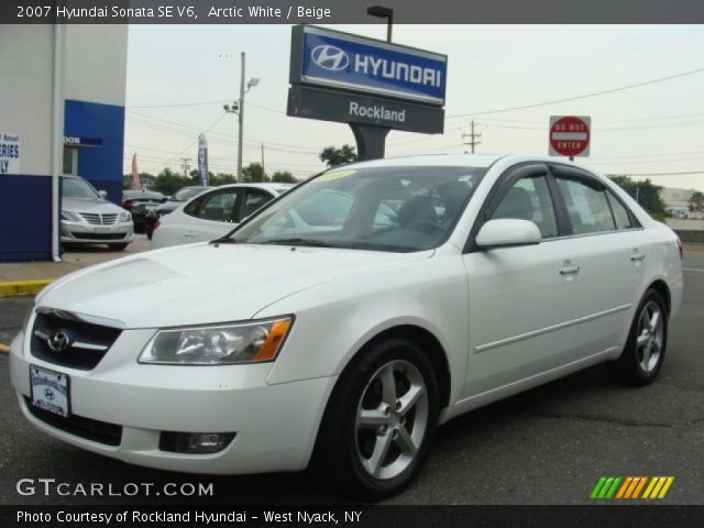 2007 Hyundai Sonata SE V6 in Arctic White