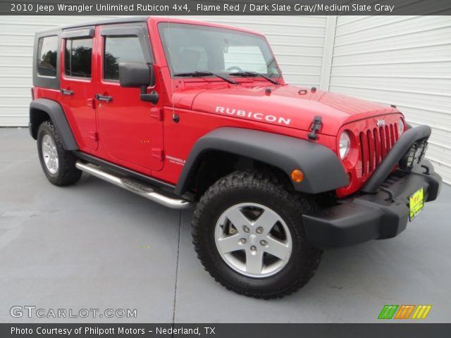 2010 Jeep Wrangler Unlimited Rubicon 4x4 in Flame Red