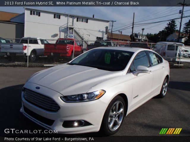 2013 Ford Fusion Hybrid SE in White Platinum Metallic Tri-coat