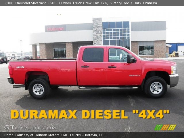 2008 Chevrolet Silverado 3500HD Work Truck Crew Cab 4x4 in Victory Red
