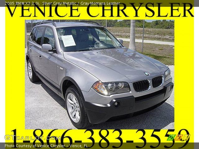 2005 BMW X3 3.0i in Silver Gray Metallic