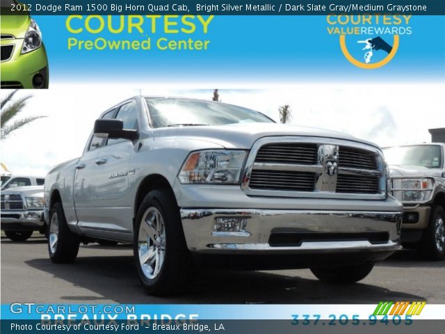 2012 Dodge Ram 1500 Big Horn Quad Cab in Bright Silver Metallic