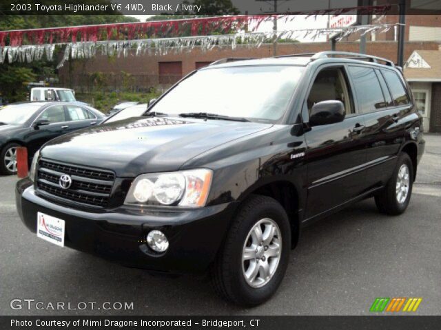 2003 Toyota Highlander V6 4WD in Black