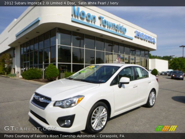2012 Subaru Impreza 2.0i Limited 4 Door in Satin White Pearl