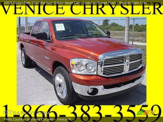 2008 Dodge Ram 1500 Big Horn Edition Quad Cab in Sunburst Orange Pearl