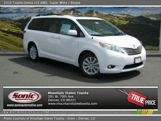 2013 Toyota Sienna XLE AWD in Super White