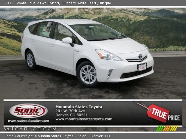 2013 Toyota Prius v Two Hybrid in Blizzard White Pearl