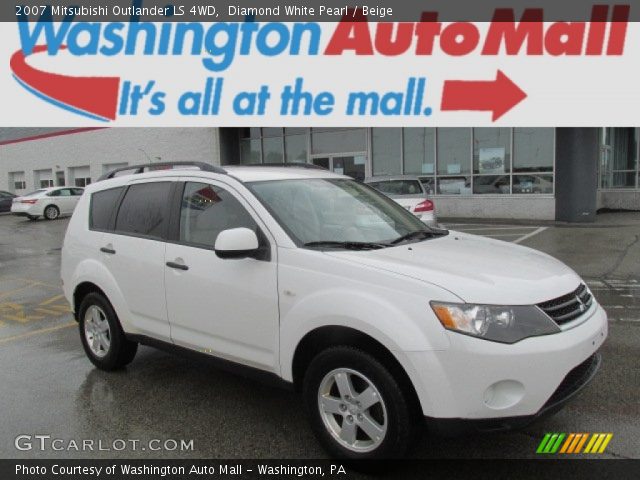 2007 Mitsubishi Outlander LS 4WD in Diamond White Pearl