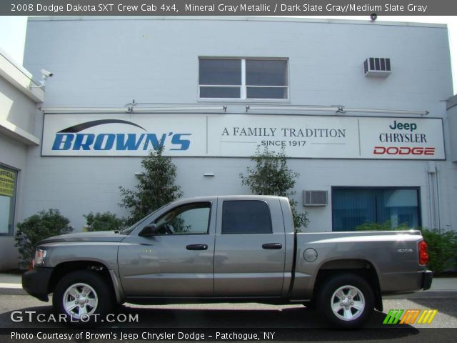 2008 Dodge Dakota SXT Crew Cab 4x4 in Mineral Gray Metallic