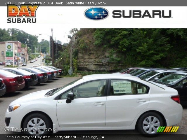 2013 Subaru Impreza 2.0i 4 Door in Satin White Pearl