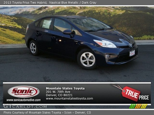 2013 Toyota Prius Two Hybrid in Nautical Blue Metallic