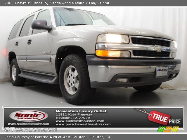 Sandalwood Metallic 2003 Chevrolet Tahoe Ls Tan Neutral