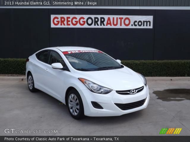 2013 Hyundai Elantra GLS in Shimmering White