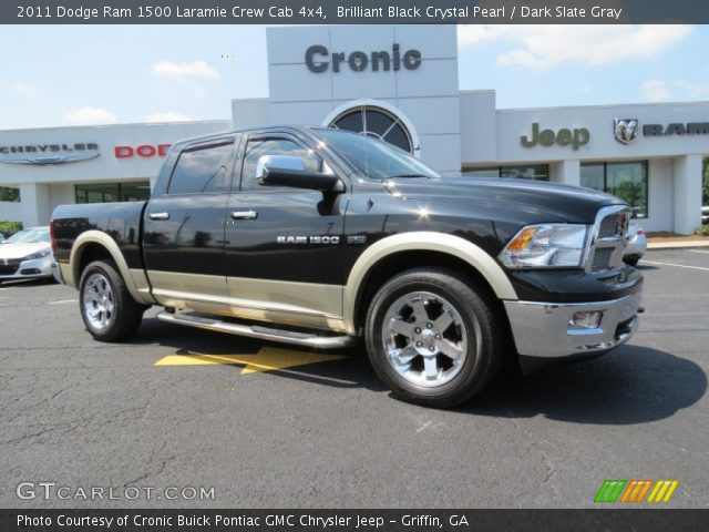 2011 Dodge Ram 1500 Laramie Crew Cab 4x4 in Brilliant Black Crystal Pearl
