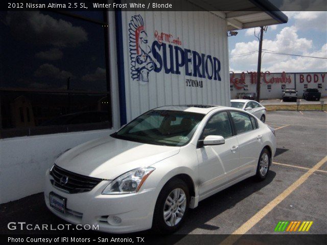 2012 Nissan Altima 2.5 SL in Winter Frost White