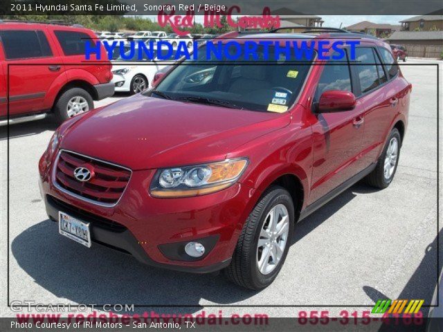 2011 Hyundai Santa Fe Limited in Sonoran Red