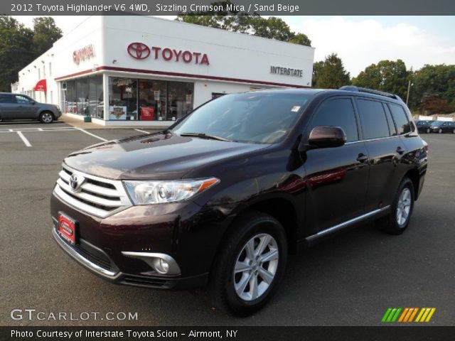 2012 Toyota Highlander V6 4WD in Sizzling Crimson Mica