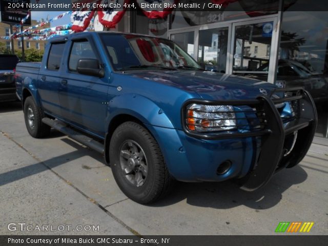 2004 Nissan Frontier XE V6 Crew Cab 4x4 in Electric Blue Metallic