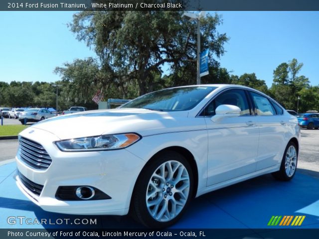 2014 Ford Fusion Titanium in White Platinum