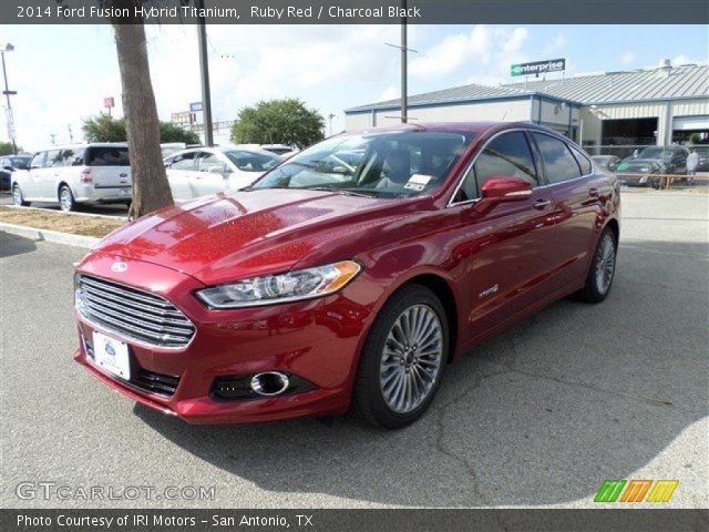 2014 Ford Fusion Hybrid Titanium in Ruby Red