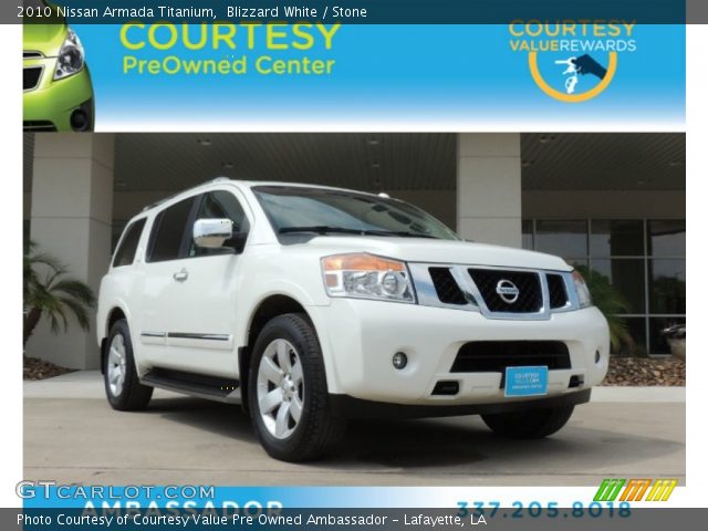2010 Nissan Armada Titanium in Blizzard White