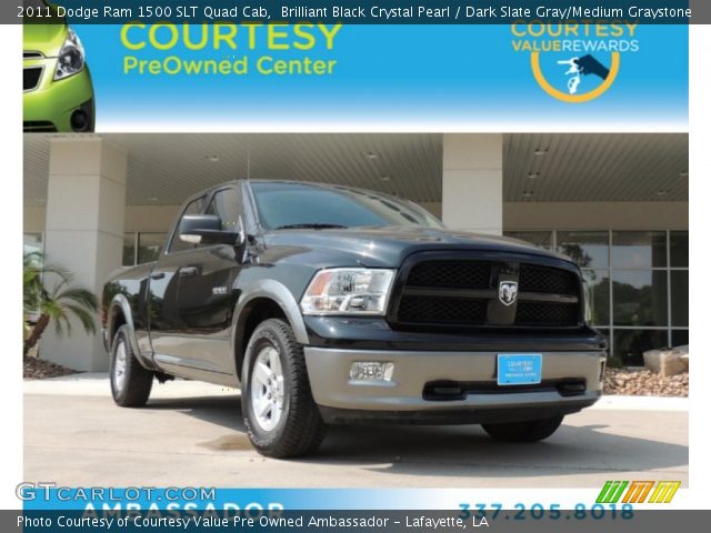 2011 Dodge Ram 1500 SLT Quad Cab in Brilliant Black Crystal Pearl