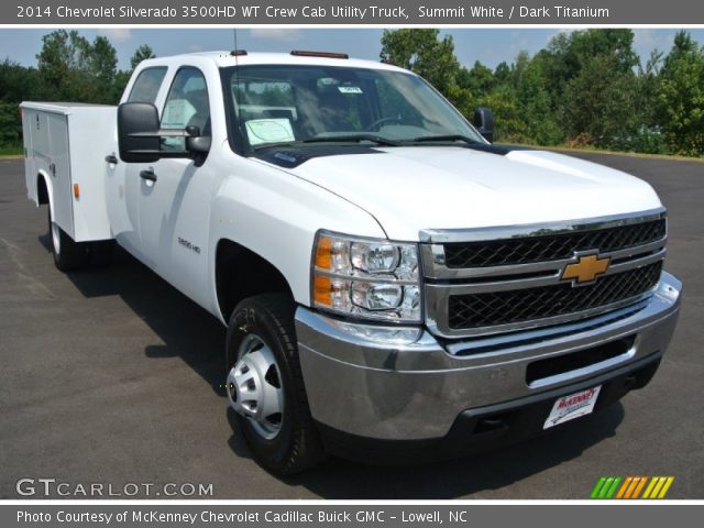 2014 Chevrolet Silverado 3500HD WT Crew Cab Utility Truck in Summit White