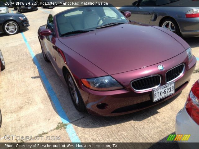 2004 BMW Z4 2.5i Roadster in Merlot Red Metallic
