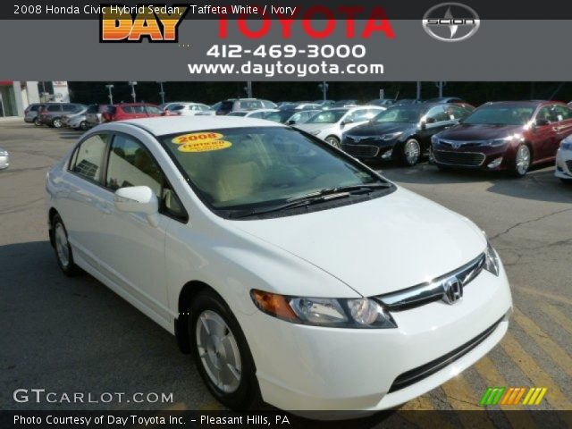 2008 Honda Civic Hybrid Sedan in Taffeta White