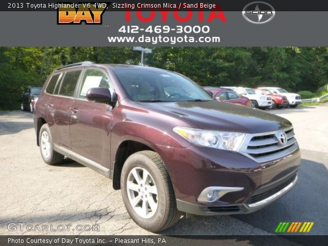 2013 Toyota Highlander V6 4WD in Sizzling Crimson Mica