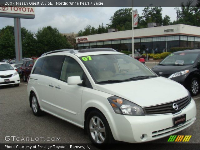2007 Nissan Quest 3.5 SE in Nordic White Pearl
