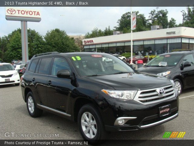 2013 Toyota Highlander SE 4WD in Black