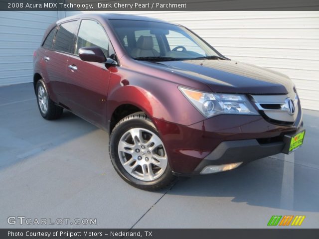 2008 Acura MDX Technology in Dark Cherry Pearl