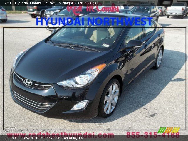 2013 Hyundai Elantra Limited in Midnight Black