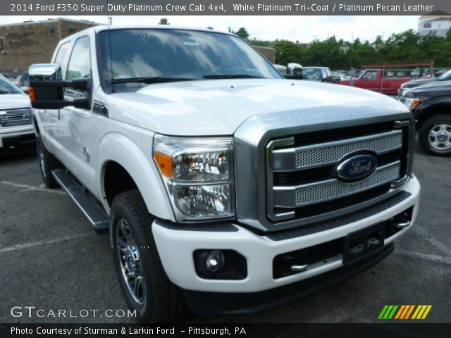 2014 Ford F350 Super Duty Platinum Crew Cab 4x4 in White Platinum Tri-Coat