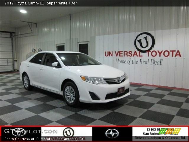 2012 Toyota Camry LE in Super White