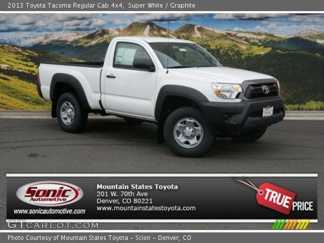 2013 Toyota Tacoma Regular Cab 4x4 in Super White