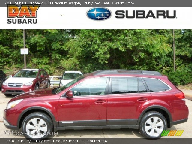 2011 Subaru Outback 2.5i Premium Wagon in Ruby Red Pearl