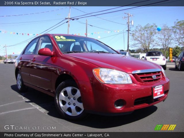2006 Kia Spectra EX Sedan in Radiant Red