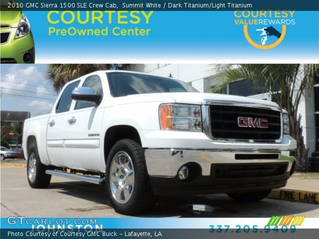 2010 GMC Sierra 1500 SLE Crew Cab in Summit White