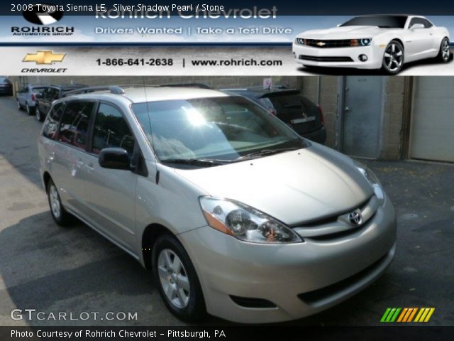 2008 Toyota Sienna LE in Silver Shadow Pearl