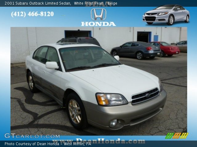 2001 Subaru Outback Limited Sedan in White Frost Pearl
