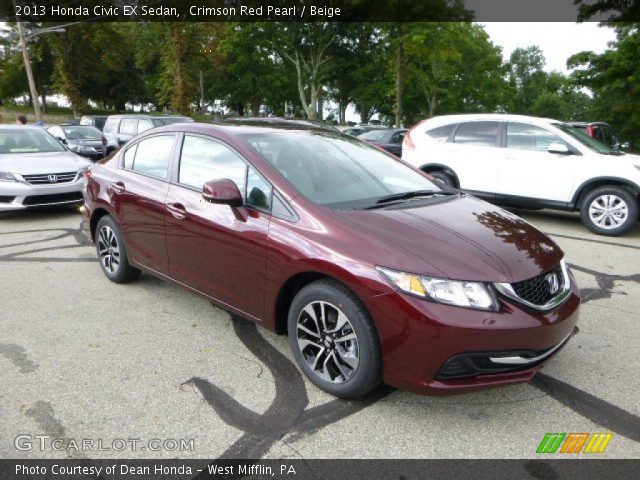 2013 Honda Civic EX Sedan in Crimson Red Pearl