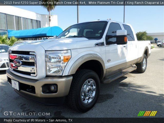 2013 Ford F250 Super Duty King Ranch Crew Cab 4x4 in White Platinum Tri-Coat